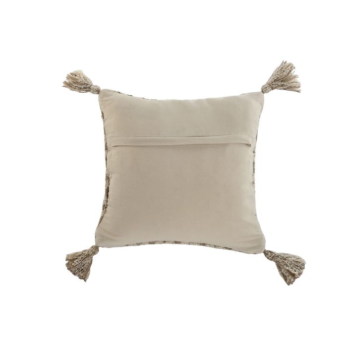 Cojin Boho DKD Home Decor Beige Blanco Roto 8 x 45 x 45 cm (2 Unidades) 2