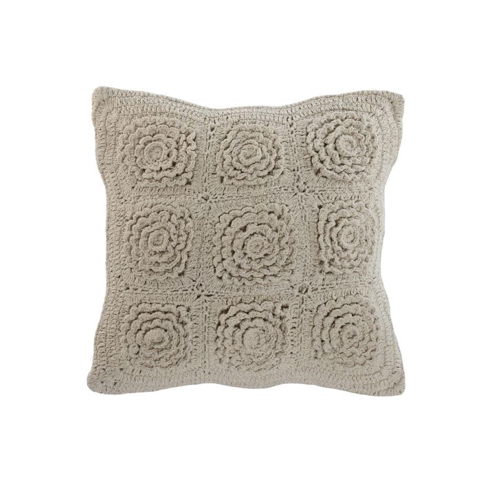 Cojin Boho DKD Home Decor Blanco Roto 45 x 45 cm (2 Unidades)