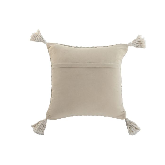 Cojin Boho DKD Home Decor Blanco Roto 8 x 45 x 45 cm (2 Unidades) 2