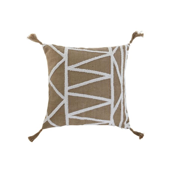 Cojin Boho DKD Home Decor Marron Blanco 8 x 45 x 45 cm (2 Unidades)