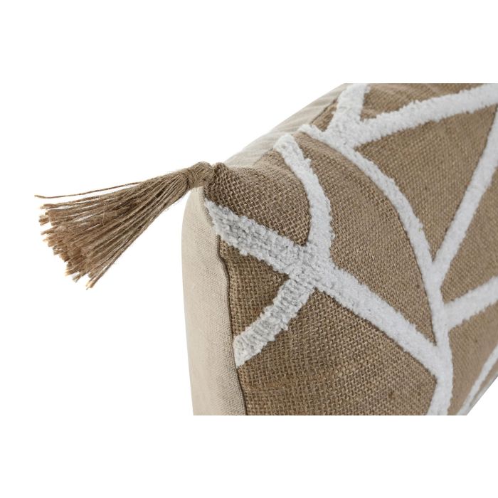 Cojin Boho DKD Home Decor Natural Blanco 8 x 30 x 50 cm (2 Unidades) 1