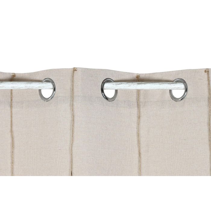 Cortina Cottage DKD Home Decor Natural 260 x 140 cm (2 Unidades) 1