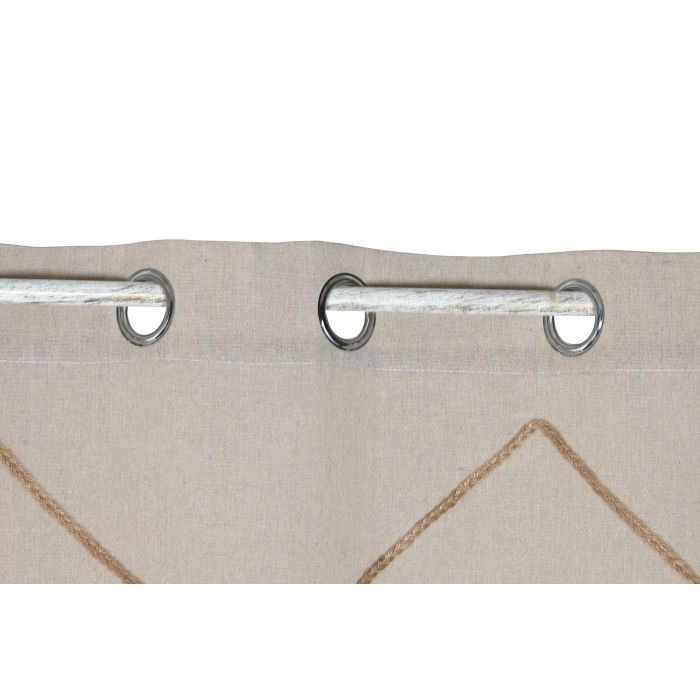 Cortina Cottage DKD Home Decor Natural 260 x 140 cm (2 Unidades) 1