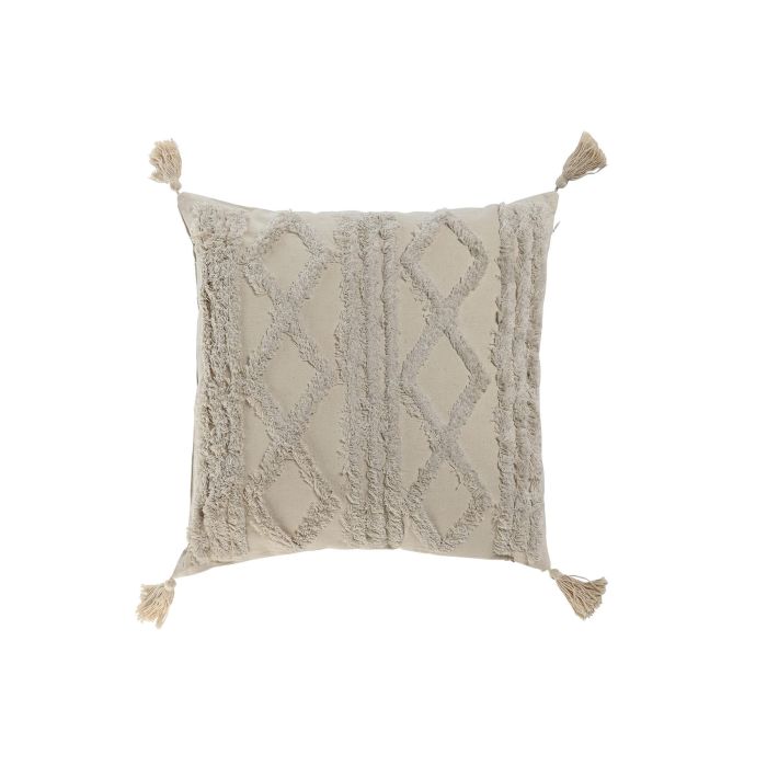 Cojin Boho DKD Home Decor Crudo 8 x 45 x 45 cm (2 Unidades)