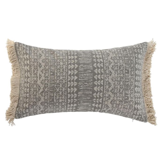 Cojin Boho DKD Home Decor Natural Gris 8 x 30 x 50 cm (2 Unidades)