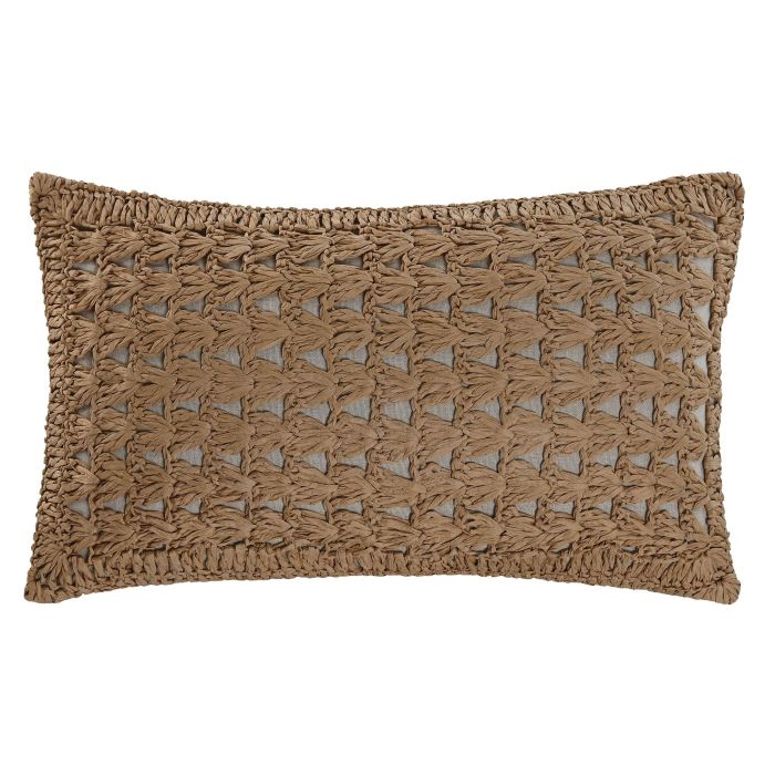 Cojin Tropical DKD Home Decor Natural 8 x 30 x 50 cm (2 Unidades)