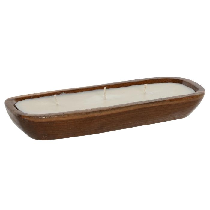 Vela Balines DKD Home Decor Marron Blanco 13.5 x 5.5 x 40 cm (2 Unidades)