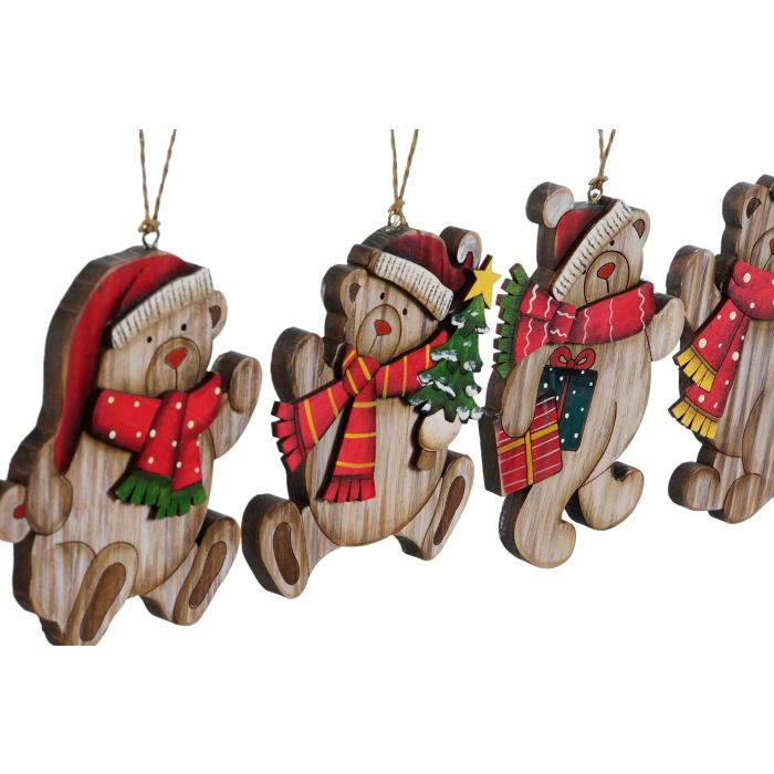 Decoracion Colgante Navidad Tradicional DKD Home Decor Multicolor 12 x 59 x 34 cm (36 Unidades) 1