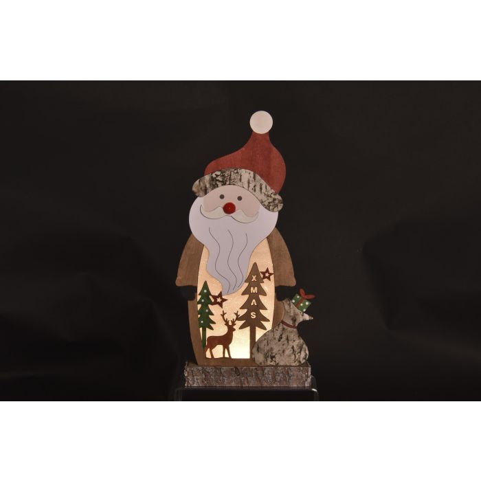 Decoracion Luminosa Navidad Alpina DKD Home Decor Natural Multicolor 7 x 40.5 x 18 cm (3 Unidades) 1