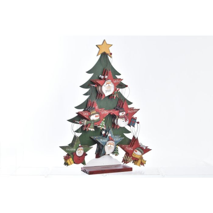 Decoracion Colgante Navidad Tradicional DKD Home Decor Verde Rojo 12 x 59 x 34 cm (48 Unidades) 2