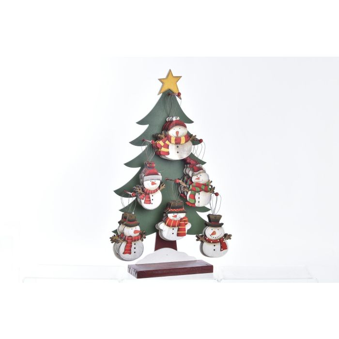 Decoracion Colgante Navidad Tradicional DKD Home Decor Blanco Verde 12 x 63 x 30 cm (48 Unidades) 2