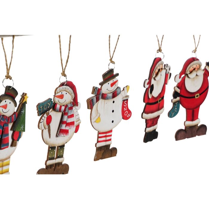 Decoracion Colgante Navidad Tradicional DKD Home Decor Multicolor 12 x 53 x 30 cm (48 Unidades) 1