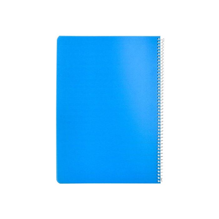 Cuaderno Espiral Liderpapel Din A4 Pautaguia Tapa Plastico 80H 90 gr Cuadro Pautado 3 mm Con Margen Color Azul 4 unidades 2