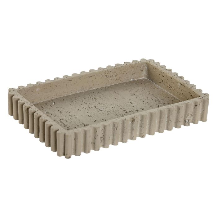 Bandeja Decoracion Urban DKD Home Decor Beige 13 x 2.5 x 20 cm (4 Unidades)