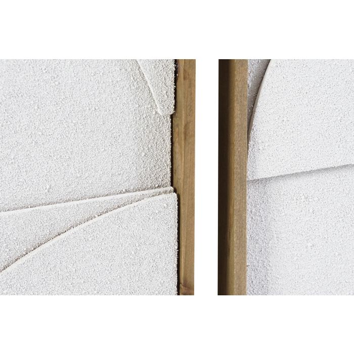 Cuadro Moderno DKD Home Decor Blanco Natural 3 x 80 x 60 cm (4 Unidades) 2