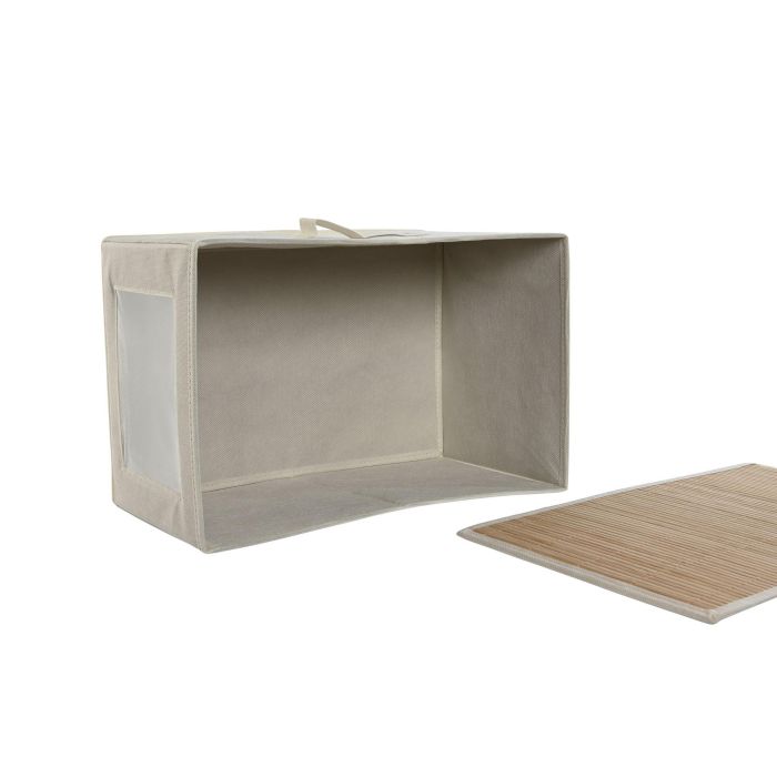 Caja Basicos DKD Home Decor Natural Blanco 38 x 21 x 25 cm (4 Unidades) 3