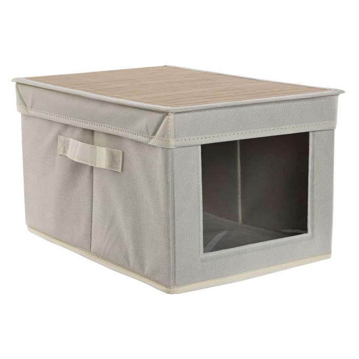 Caja Basicos DKD Home Decor Natural Blanco 38 x 21 x 25 cm (4 Unidades) 4