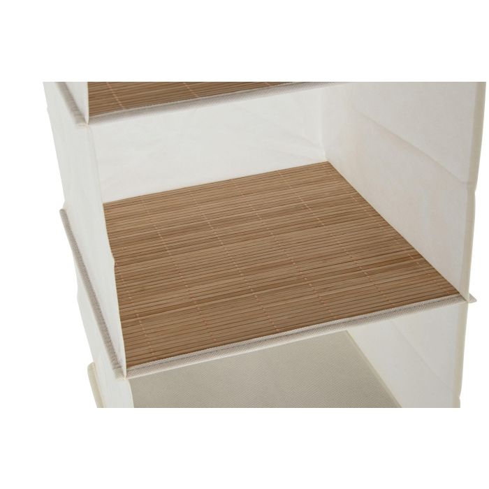 Organizador Basicos DKD Home Decor Natural Blanco 30 x 84 x 30 cm (4 Unidades) 1