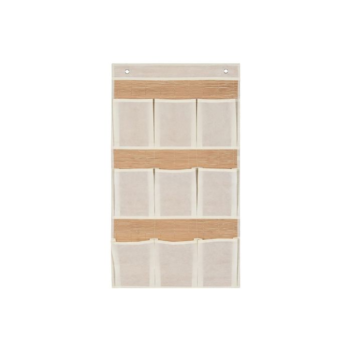 Organizador Basicos DKD Home Decor Natural Blanco 2 x 81 x 45 cm (4 Unidades)