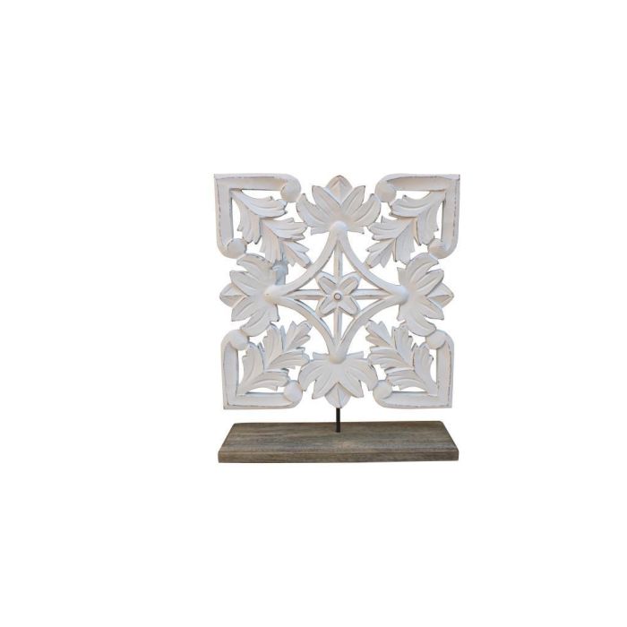 Decoracion Romantico DKD Home Decor Blanco Marron 9 x 36 x 30 cm (4 Unidades)