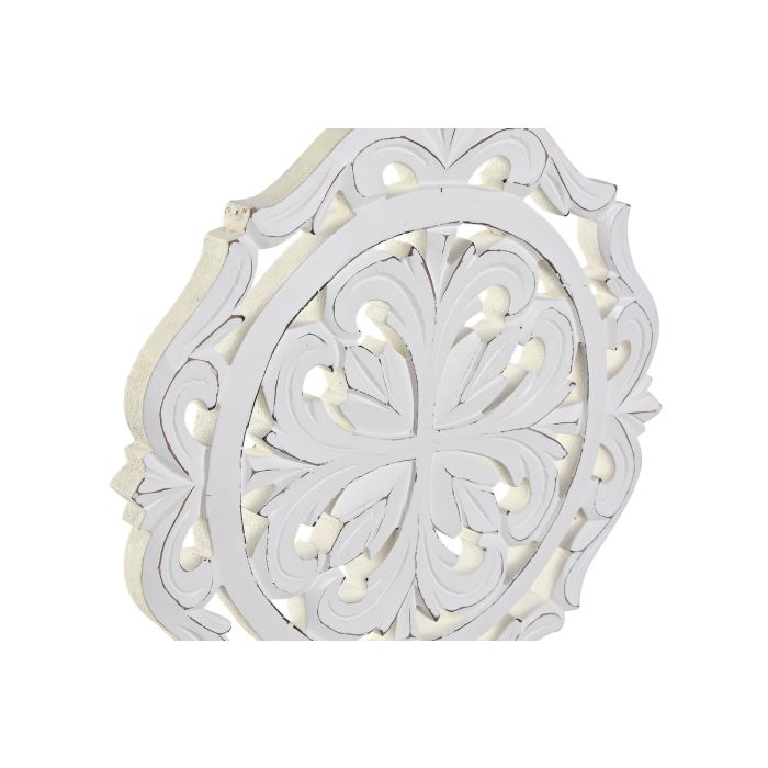 Decoracion Romantico DKD Home Decor Blanco Marron 9 x 35 x 30 cm (4 Unidades) 1