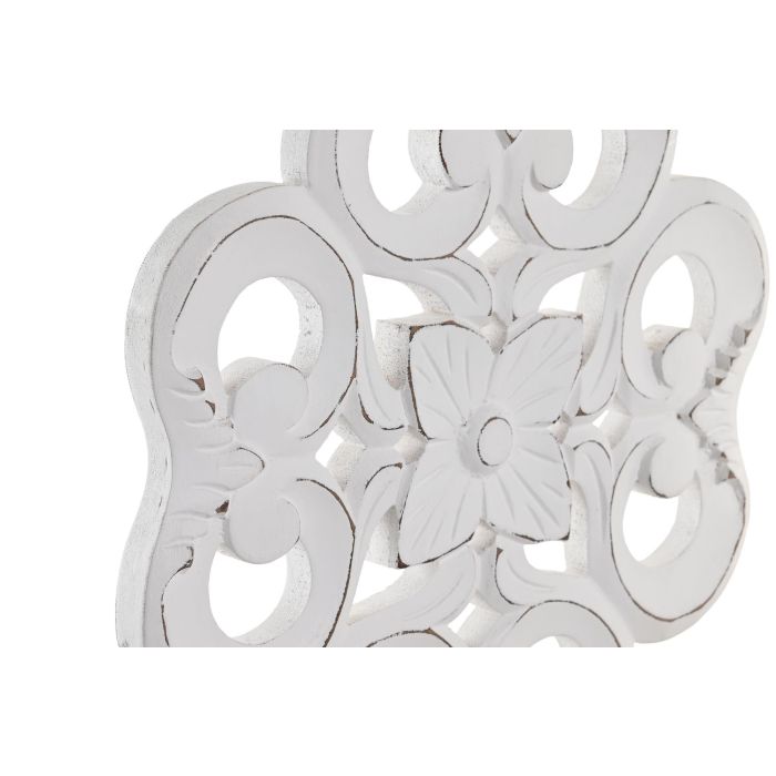 Decoracion Romantico DKD Home Decor Blanco 8 x 35 x 30 cm (4 Unidades) 1