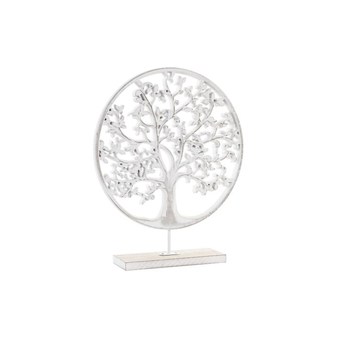 Decoracion Indio DKD Home Decor Blanco Marron 7 x 36 x 30 cm (4 Unidades)