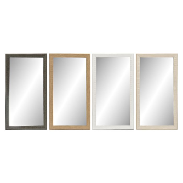 Espejo Tradicional DKD Home Decor Natural Marron 2 x 66 x 36 cm (4 Unidades)