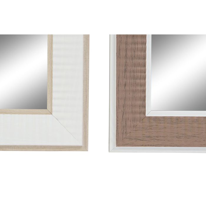 Espejo Tradicional DKD Home Decor Marron Blanco 2 x 66 x 36 cm (4 Unidades) 2