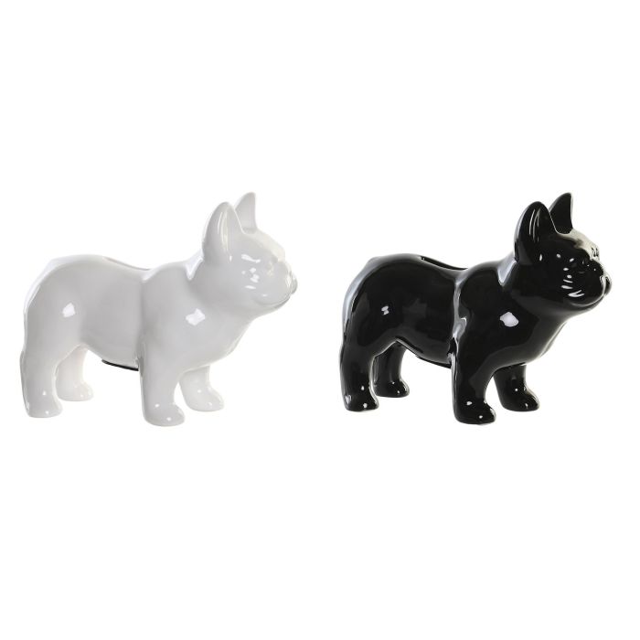 Hucha Kids DKD Home Decor Blanco Negro 7.5 x 16 x 12 cm (4 Unidades)