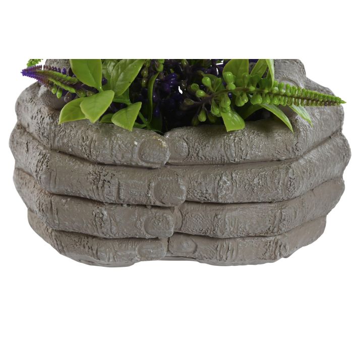 Planta Moderno DKD Home Decor Gris Verde 16 x 17 x 18.5 cm (4 Unidades) 3