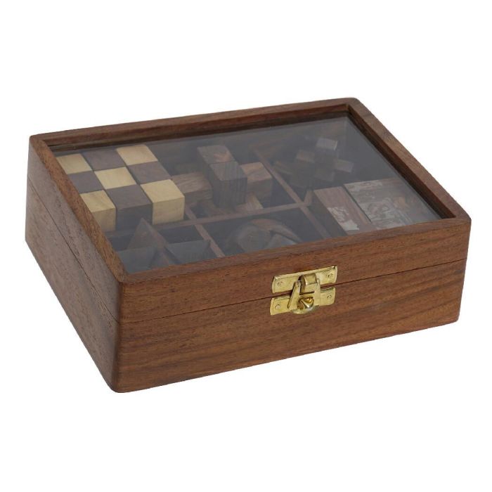 Juego Colonial DKD Home Decor Marron Oscuro 12 x 6 x 17.5 cm Set de 6 (4 Unidades)