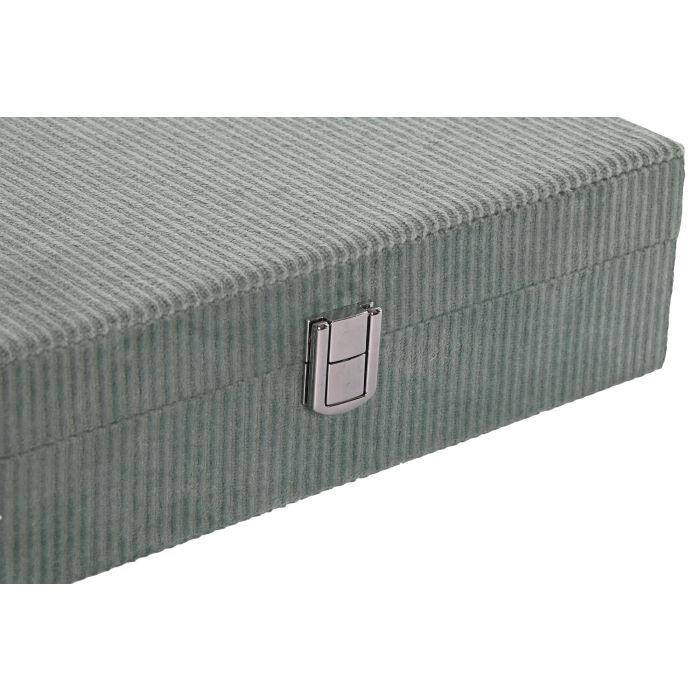 Joyero Glam DKD Home Decor Verde Marron Claro 19 x 7 x 28 cm (4 Unidades) 2