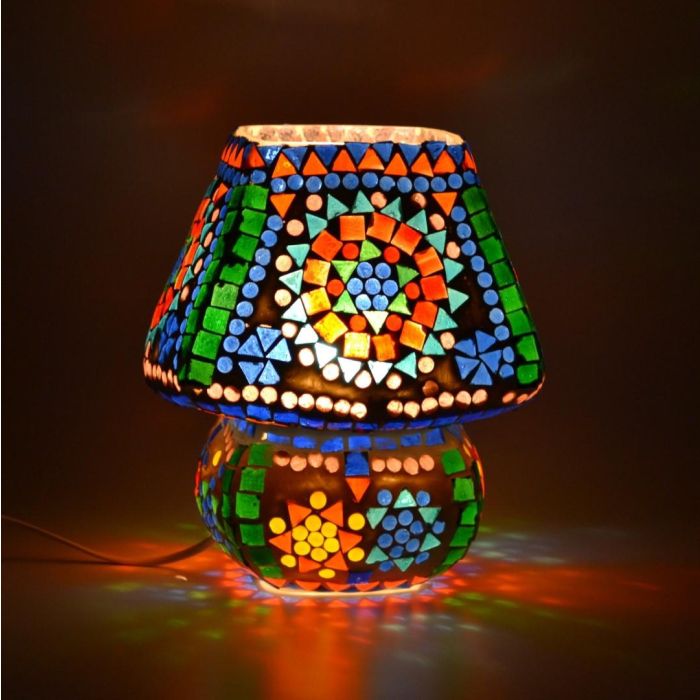 Lampara Sobremesa Arabe DKD Home Decor Multicolor Blanco 19 x 22 x 19 cm (4 Unidades) 1 Lampara Sobremesa Arabe DKD Home Decor Multicolor Blanco 19 x 22 x 19 cm (4 Unidades) 1