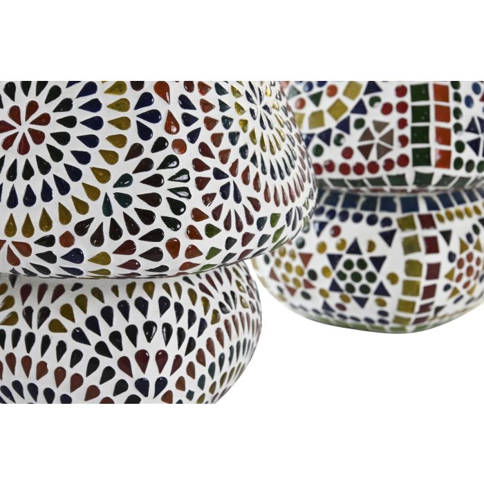 Lampara Sobremesa Arabe DKD Home Decor Multicolor Blanco 19 x 22 x 19 cm (4 Unidades) 2 Lampara Sobremesa Arabe DKD Home Decor Multicolor Blanco 19 x 22 x 19 cm (4 Unidades) 2