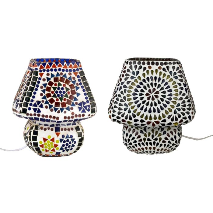 Lampara Sobremesa Arabe DKD Home Decor Multicolor Blanco 19 x 22 x 19 cm (4 Unidades) 0 Lampara Sobremesa Arabe DKD Home Decor Multicolor Blanco 19 x 22 x 19 cm (4 Unidades) 0