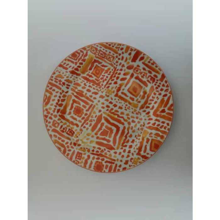 Plato Colonial DKD Home Decor Naranja 19 x 2 x 19 cm (4 Unidades) 1