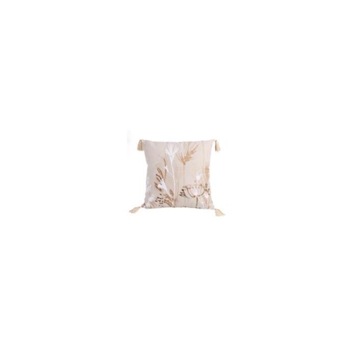 Cojin Cottage DKD Home Decor Beige Blanco 10 x 45 x 45 cm (4 Unidades)