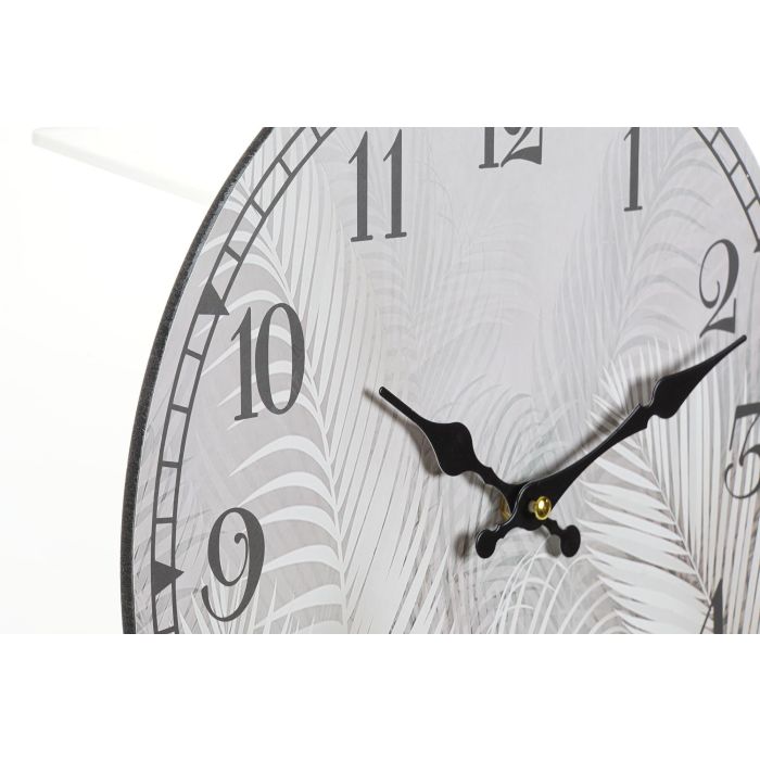 Reloj Tropical DKD Home Decor Gris 4 x 33 x 33 cm (4 Unidades) 1