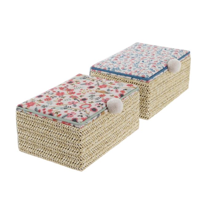 Caja Shabby DKD Home Decor Azul Coral 14 x 9 x 17 cm (4 Unidades) 3