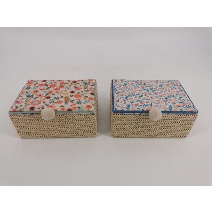 Caja Shabby DKD Home Decor Azul Coral 14 x 9 x 17 cm (4 Unidades)