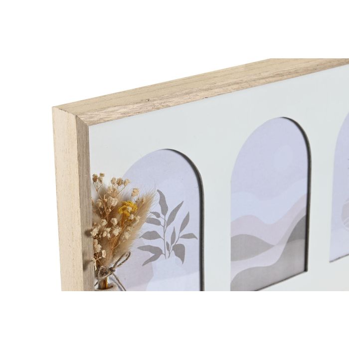 Marco Multifoto Shabby DKD Home Decor Blanco Natural 2.5 x 23 x 40 cm (4 Unidades) 1