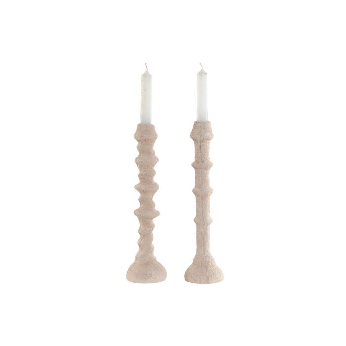 Candelabro Scandi DKD Home Decor Blanco 8 x 30 x 8 cm (4 Unidades) 1