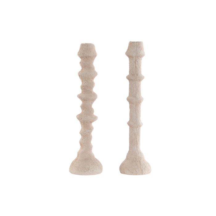 Candelabro Scandi DKD Home Decor Blanco 8 x 30.5 x 8 cm (4 Unidades)