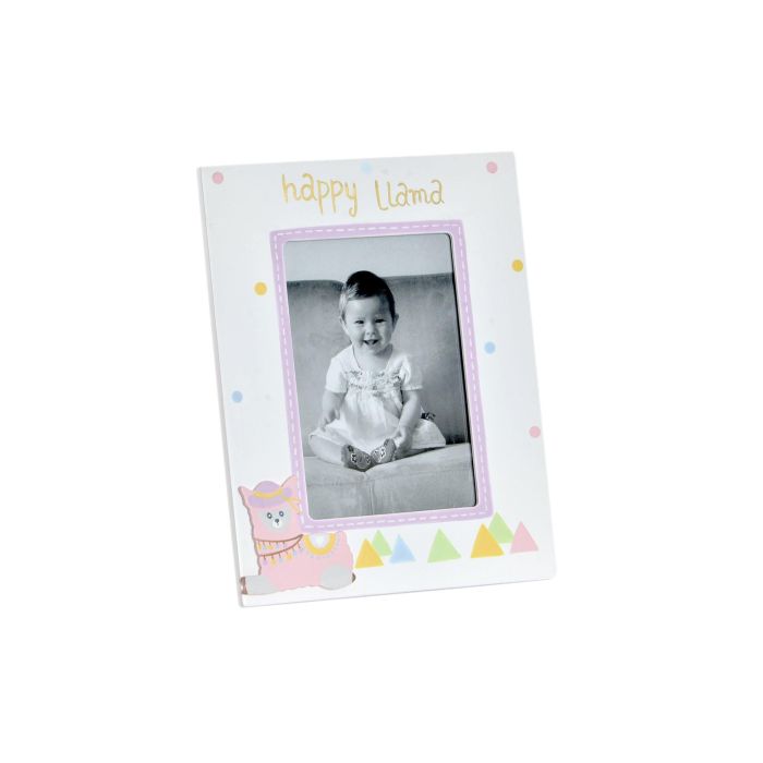 Marco Foto Kids DKD Home Decor Blanco Rosa 1.5 x 22 x 17 cm (4 Unidades)