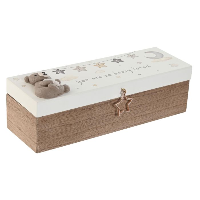 Caja Baby DKD Home Decor Beige Marron 8 x 7 x 24 cm (4 Unidades)