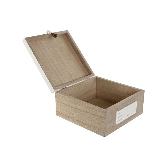 Caja Baby DKD Home Decor Beige Blanco 20 x 10 x 20 cm (4 Unidades) 3