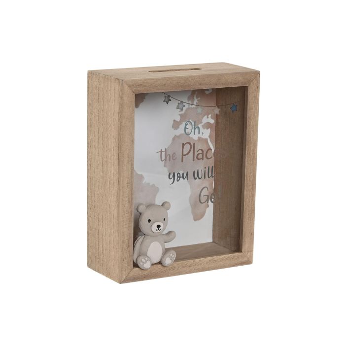 Hucha Baby DKD Home Decor Beige Natural 7 x 20 x 16 cm (4 Unidades)