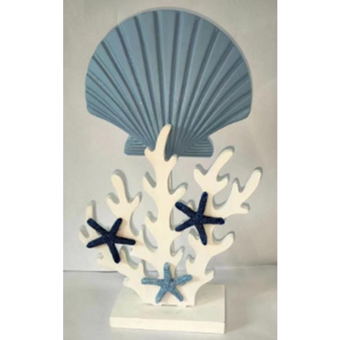 Decoracion Mediterraneo DKD Home Decor Azul Blanco 7.5 x 18 x 31 cm (4 Unidades)