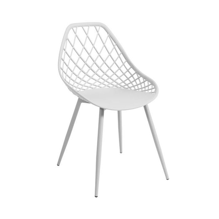 Silla Urban DKD Home Decor Blanco 48.5 x 83.5 x 55 cm (4 Unidades)